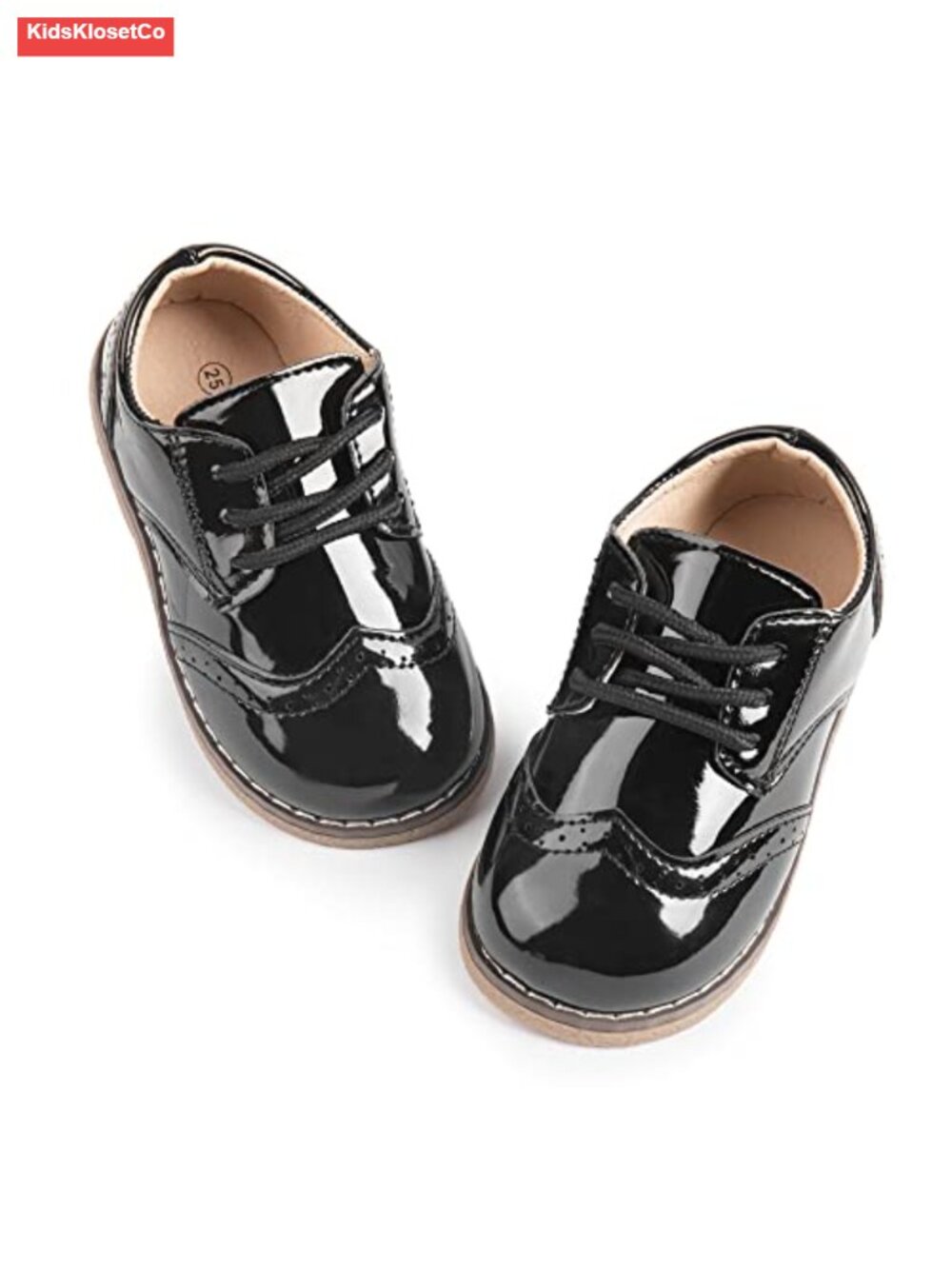 Toddler Boys Girls PU Leather Lace Up Oxford Dress Shoes